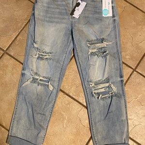 NWT Studio Blue Size 28 Stitch Fix Cuffed & Distressed Blue Jeans Classic Casual